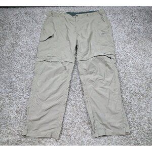 Columbia Pants Mens 42x32 Beige Convertible Omni Shield Cargo Hiking Outdoor